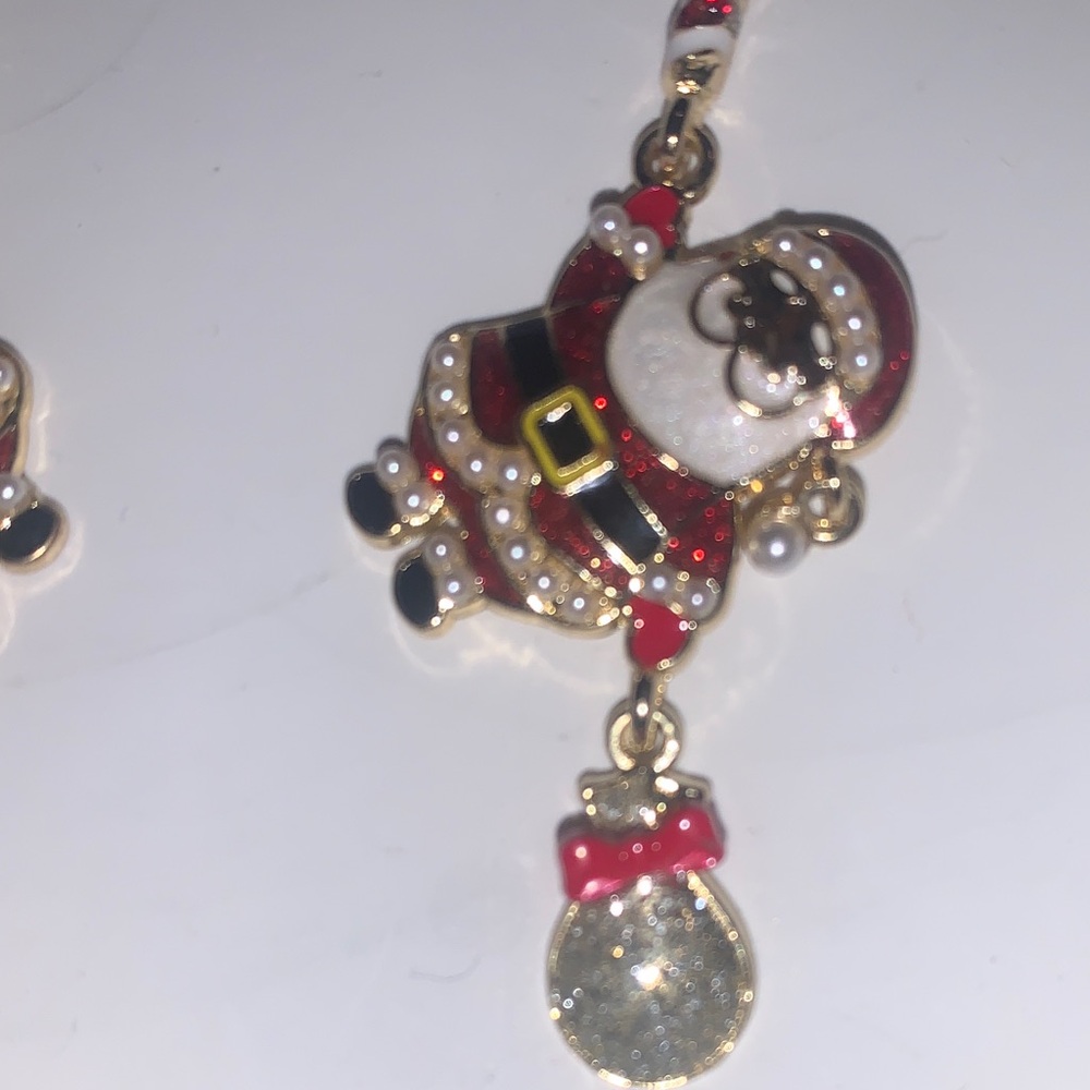 🆕- BaubleBar Jolly Santa Candy Cane Earrings - Picture 4 of 7